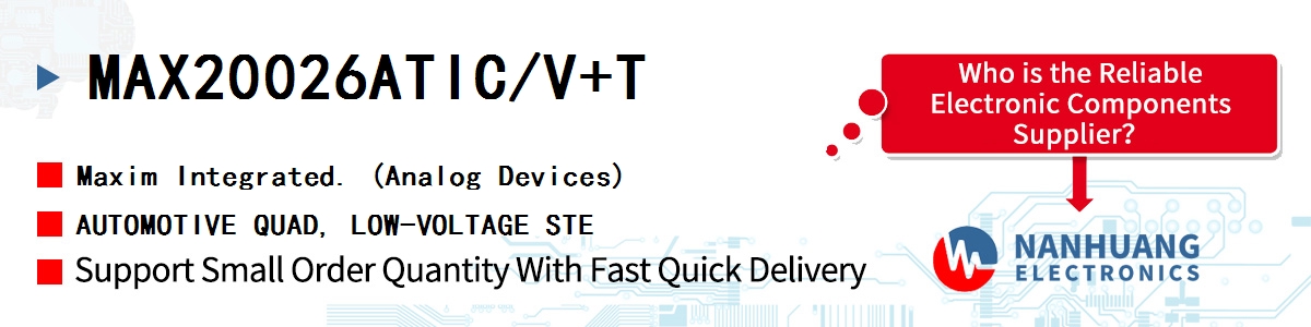 MAX20026ATIC/V+T Maxim AUTOMOTIVE QUAD, LOW-VOLTAGE STE