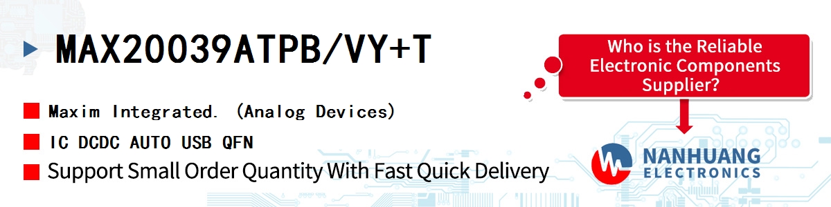 MAX20039ATPB/VY+T Maxim IC DCDC AUTO USB QFN