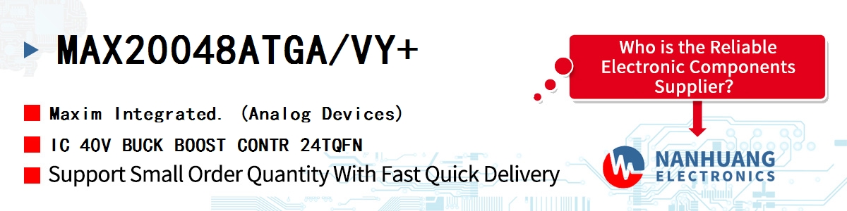 MAX20048ATGA/VY+ Maxim IC 40V BUCK BOOST CONTR 24TQFN