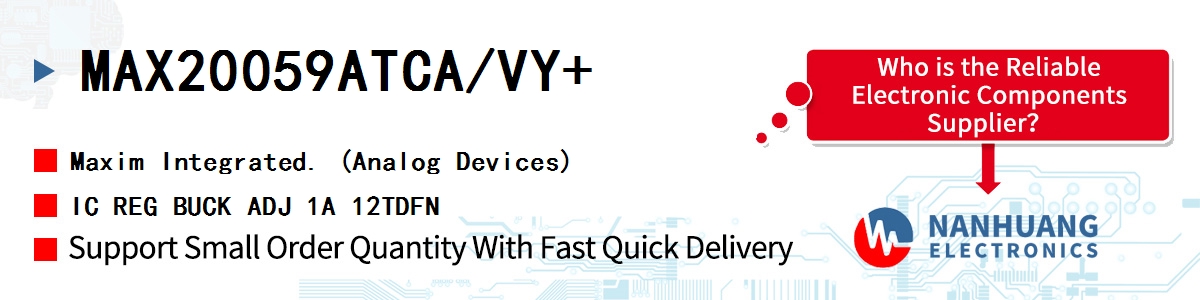 MAX20059ATCA/VY+ Maxim IC REG BUCK ADJ 1A 12TDFN