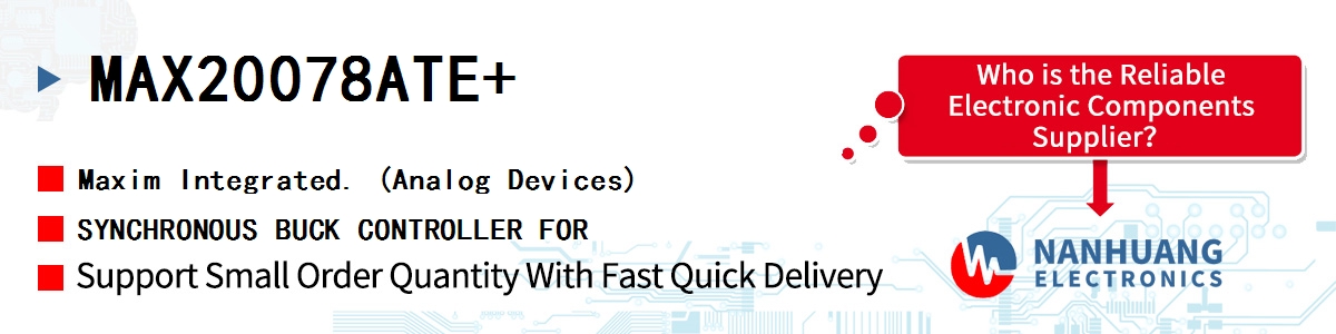 MAX20078ATE+ Maxim SYNCHRONOUS BUCK CONTROLLER FOR