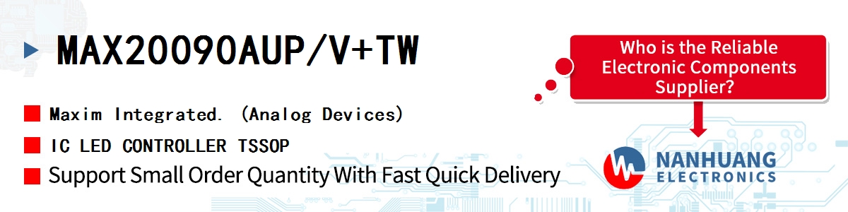 MAX20090AUP/V+TW Maxim IC LED CONTROLLER TSSOP
