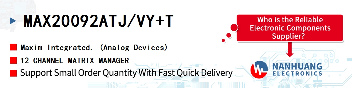 MAX20092ATJ/VY+T Maxim 12 CHANNEL MATRIX MANAGER