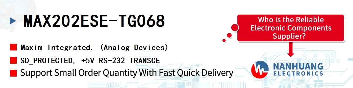 MAX202ESE-TG068 Maxim SD_PROTECTED, +5V RS-232 TRANSCE