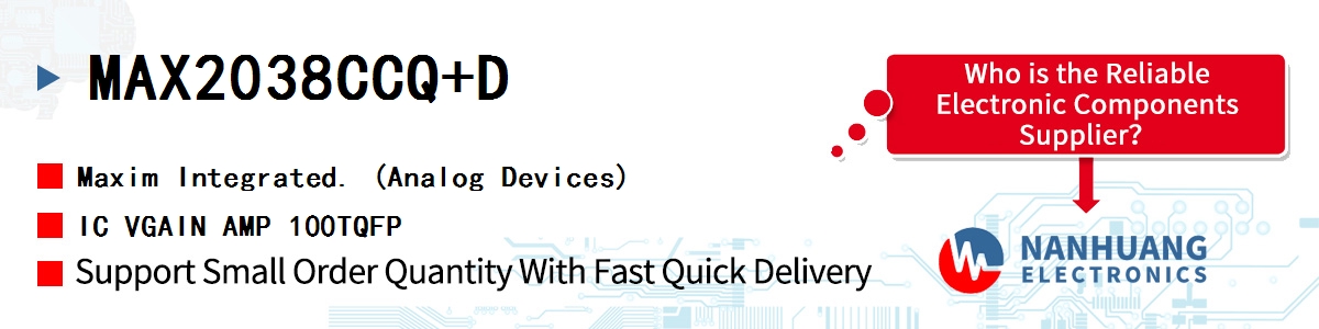 MAX2038CCQ+D Maxim IC VGAIN AMP 100TQFP