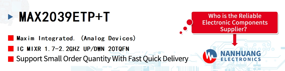 MAX2039ETP+T Maxim IC MIXR 1.7-2.2GHZ UP/DWN 20TQFN