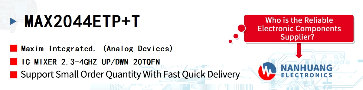 MAX2044ETP+T Maxim IC MIXER 2.3-4GHZ UP/DWN 20TQFN