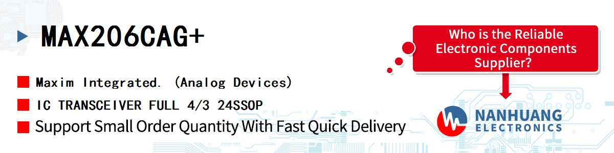 MAX206CAG Maxim IC TRANSCEIVER FULL 4/3 24SSOP