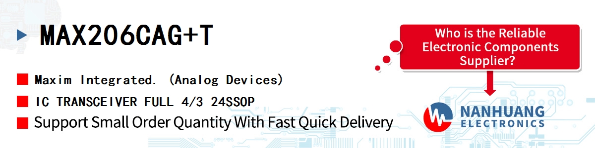 MAX206CAG+T Maxim IC TRANSCEIVER FULL 4/3 24SSOP