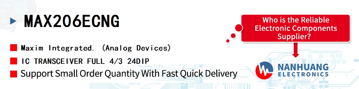 MAX206ECNG Maxim IC TRANSCEIVER FULL 4/3 24DIP