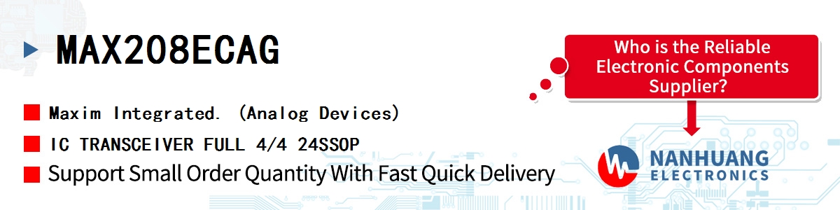 MAX208ECAG+ Maxim IC TRANSCEIVER FULL 4/4 24SSOP