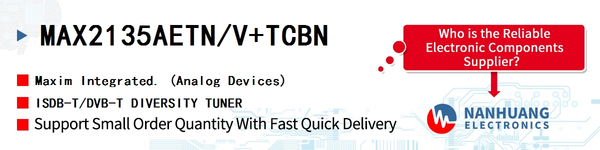 MAX2135AETN/V+TCBN Maxim ISDB-T/DVB-T DIVERSITY TUNER