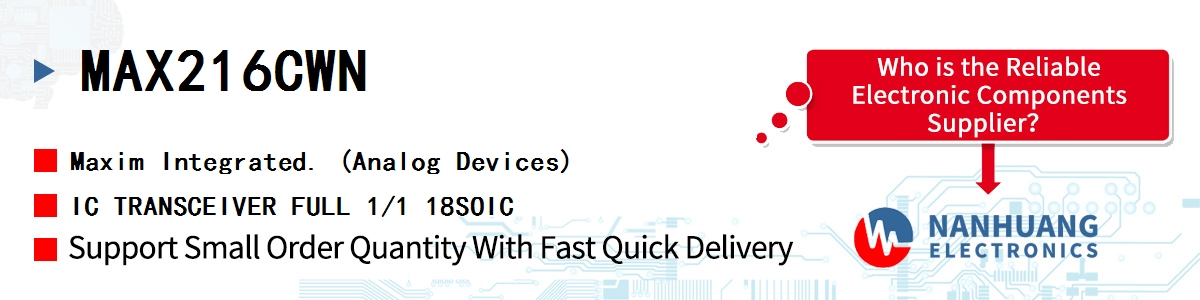 MAX216CWN+ Maxim IC TRANSCEIVER FULL 1/1 18SOIC