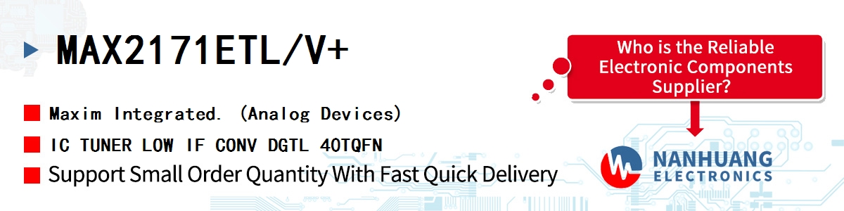 MAX2171ETL/V+ Maxim IC TUNER LOW IF CONV DGTL 40TQFN