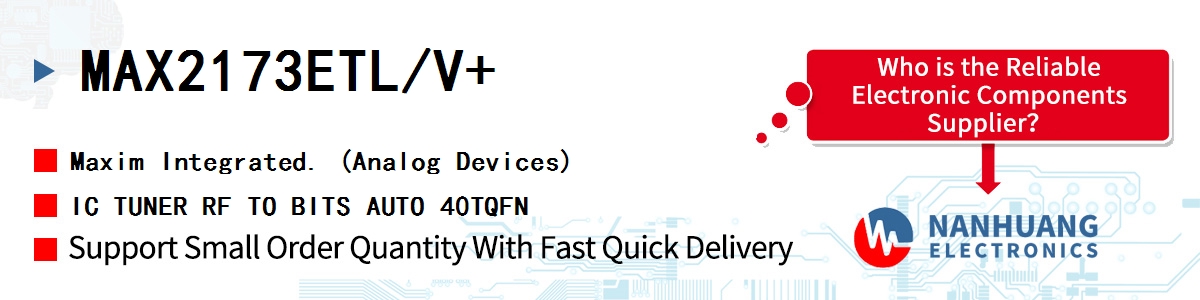 MAX2173ETL/V+ Maxim IC TUNER RF TO BITS AUTO 40TQFN