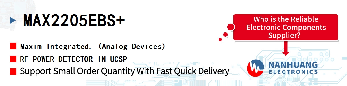 MAX2205EBS Maxim RF POWER DETECTOR IN UCSP