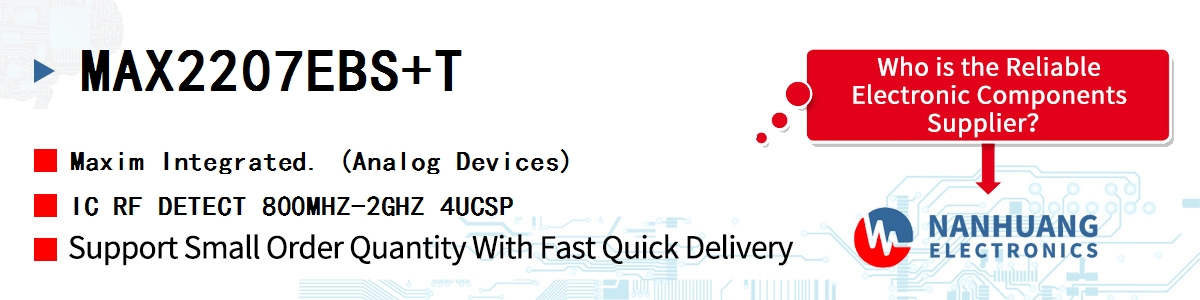 MAX2207EBS+T Maxim IC RF DETECT 800MHZ-2GHZ 4UCSP