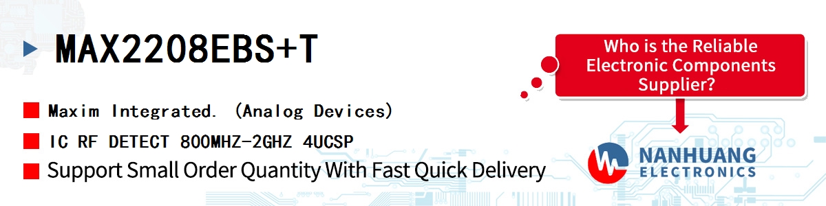 MAX2208EBS+T Maxim IC RF DETECT 800MHZ-2GHZ 4UCSP