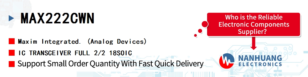 MAX222CWN+ Maxim IC TRANSCEIVER FULL 2/2 18SOIC