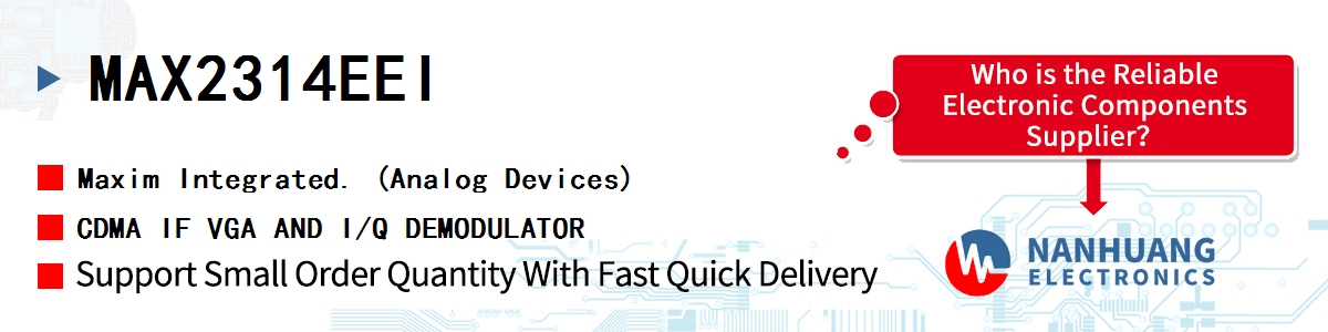 MAX2314EEI+ Maxim CDMA IF VGA AND I/Q DEMODULATOR