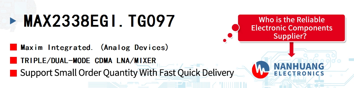 MAX2338EGI.TG097 Maxim TRIPLE/DUAL-MODE CDMA LNA/MIXER