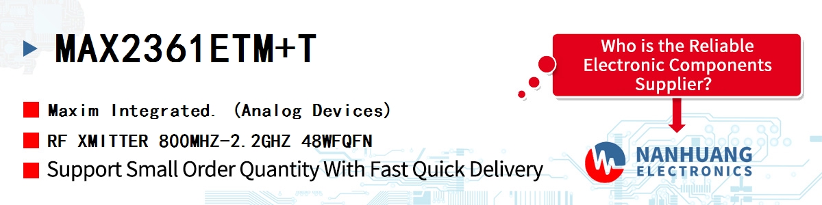 MAX2361ETM+T Maxim RF XMITTER 800MHZ-2.2GHZ 48WFQFN