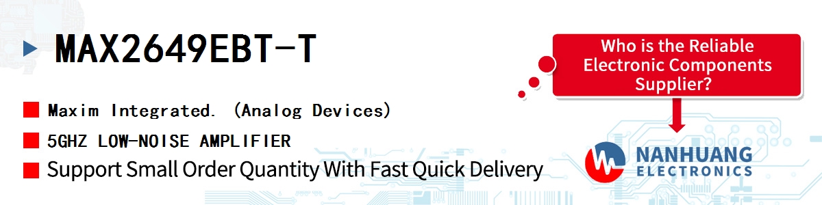 MAX2649EBT-T Maxim 5GHZ LOW-NOISE AMPLIFIER