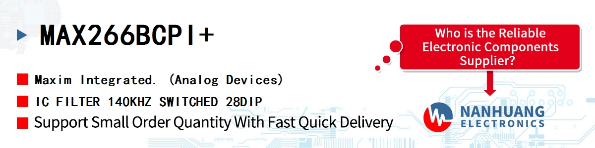 MAX266BCPI+ Maxim IC FILTER 140KHZ SWITCHED 28DIP