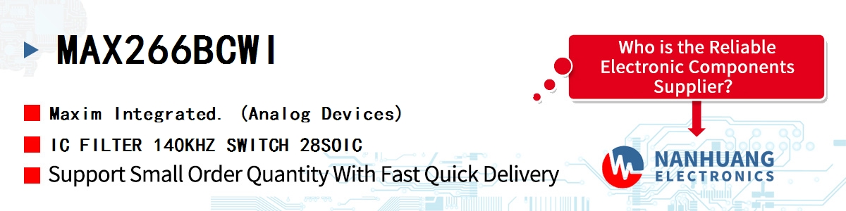 MAX266BCWI+ Maxim IC FILTER 140KHZ SWITCH 28SOIC