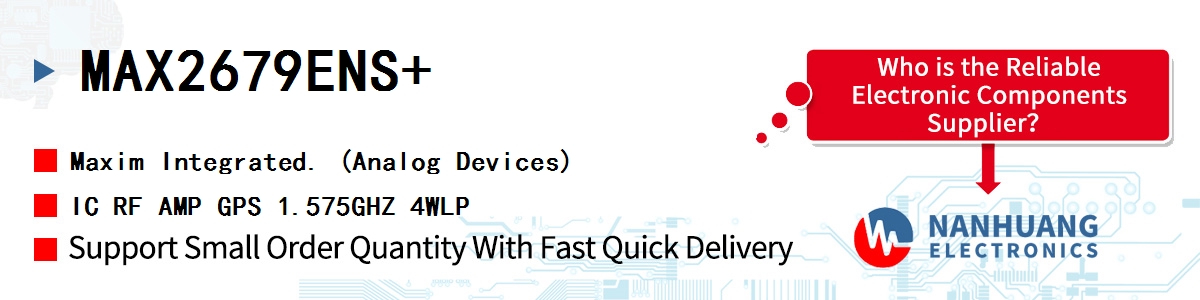 MAX2679ENS+ Maxim IC RF AMP GPS 1.575GHZ 4WLP
