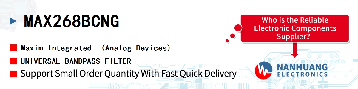 MAX268BCNG Maxim UNIVERSAL BANDPASS FILTER
