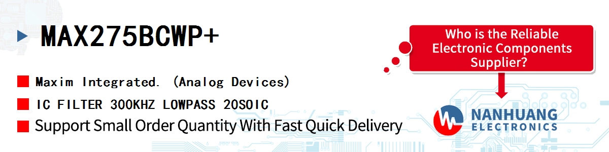 MAX275BCWP Maxim IC FILTER 300KHZ LOWPASS 20SOIC