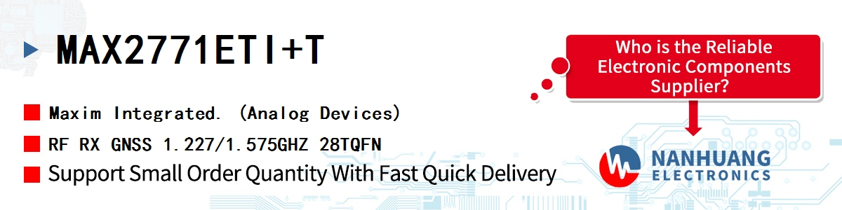 MAX2771ETI+T Maxim RF RX GNSS 1.227/1.575GHZ 28TQFN