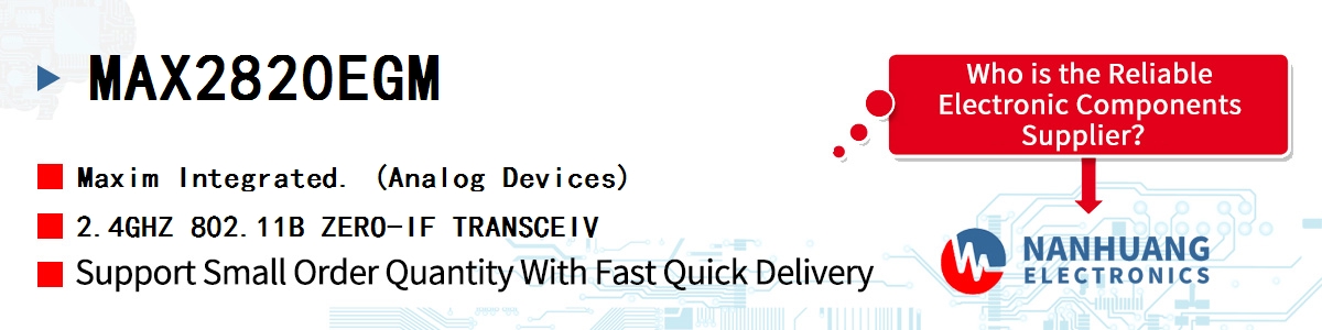 MAX2820EGM Maxim 2.4GHZ 802.11B ZERO-IF TRANSCEIV