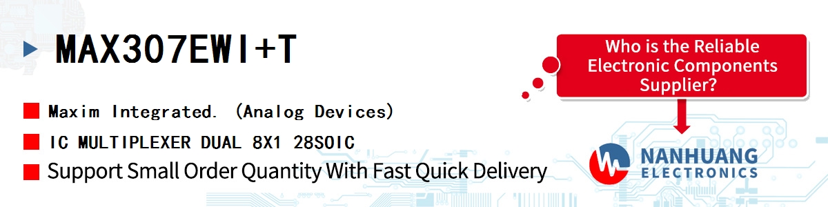 MAX307EWI+T Maxim IC MULTIPLEXER DUAL 8X1 28SOIC