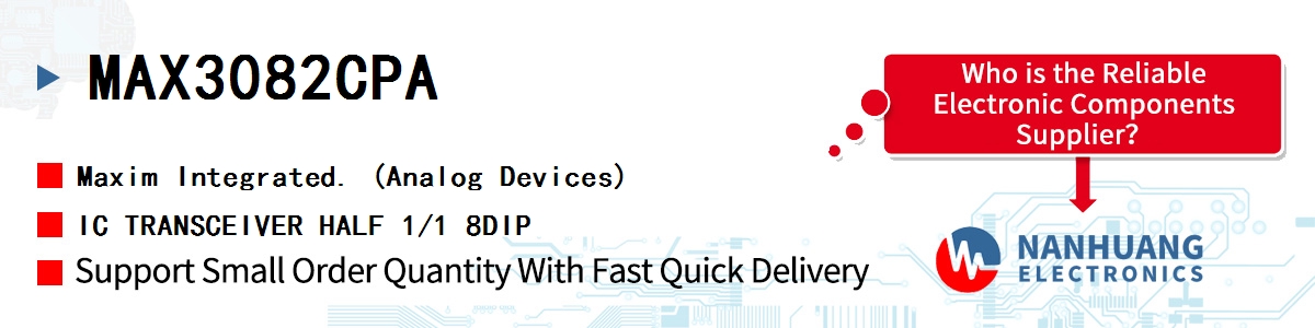 MAX3082CPA+ Maxim IC TRANSCEIVER HALF 1/1 8DIP