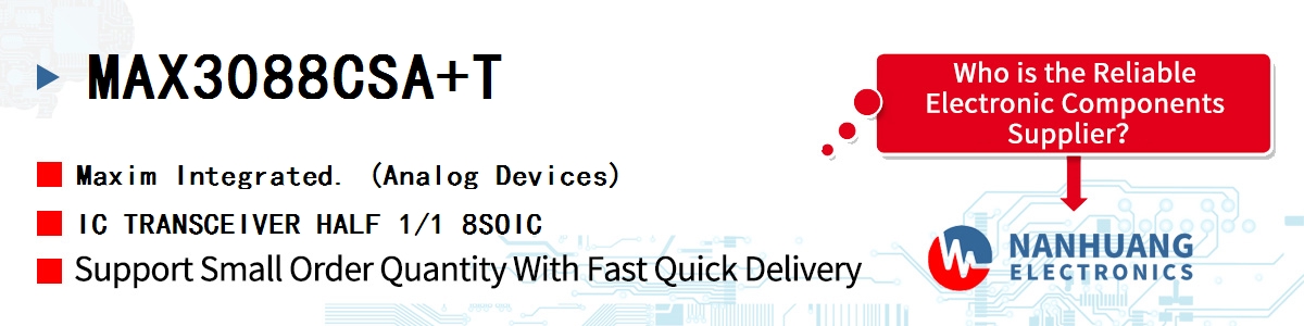 MAX3088CSA+T Maxim IC TRANSCEIVER HALF 1/1 8SOIC