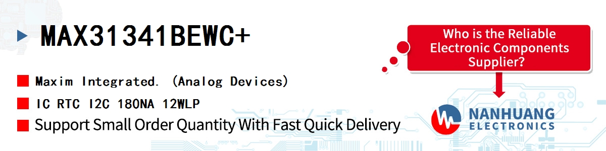 MAX31341BEWC+ Maxim IC RTC I2C 180NA 12WLP