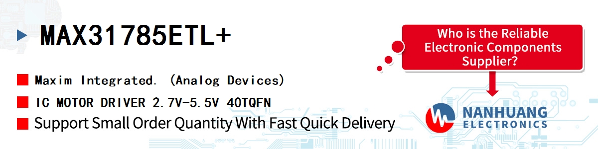 MAX31785ETL+ Maxim IC MOTOR DRIVER 2.7V-5.5V 40TQFN