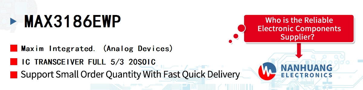MAX3186EWP Maxim IC TRANSCEIVER FULL 5/3 20SOIC