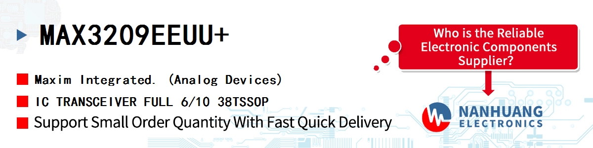 MAX3209EEUU+ Maxim IC TRANSCEIVER FULL 6/10 38TSSOP
