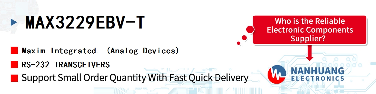 MAX3229EBV-T Maxim RS-232 TRANSCEIVERS