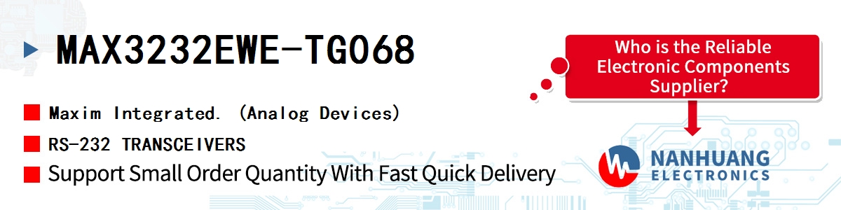 MAX3232EWE-TG068 Maxim RS-232 TRANSCEIVERS