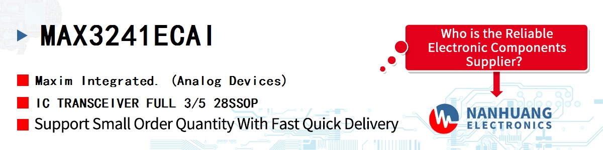 MAX3241ECAI+ Maxim IC TRANSCEIVER FULL 3/5 28SSOP