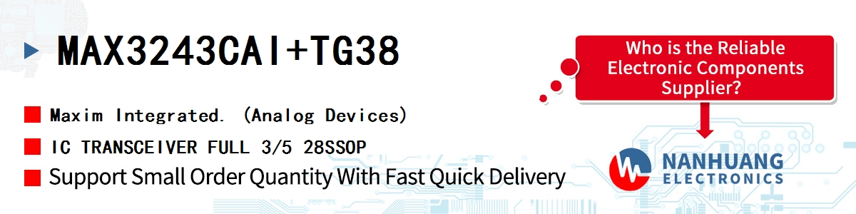 MAX3243CAI+TG38 Maxim IC TRANSCEIVER FULL 3/5 28SSOP