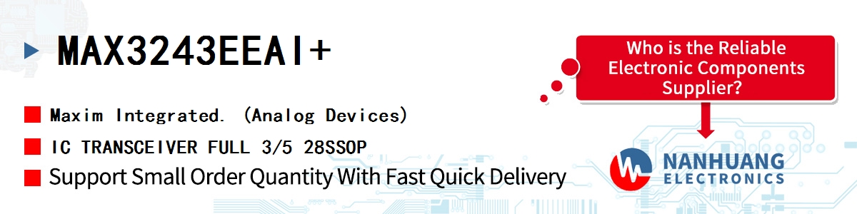 MAX3243EEAI Maxim IC TRANSCEIVER FULL 3/5 28SSOP