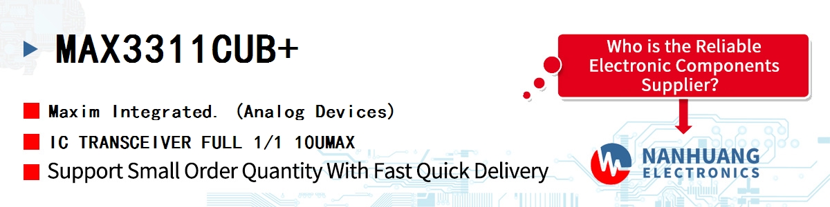 MAX3311CUB Maxim IC TRANSCEIVER FULL 1/1 10UMAX
