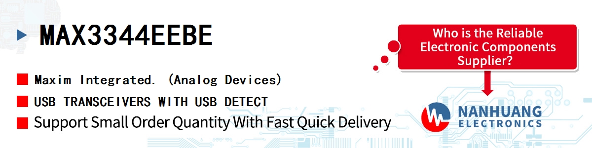 MAX3344EEBE Maxim USB TRANSCEIVERS WITH USB DETECT