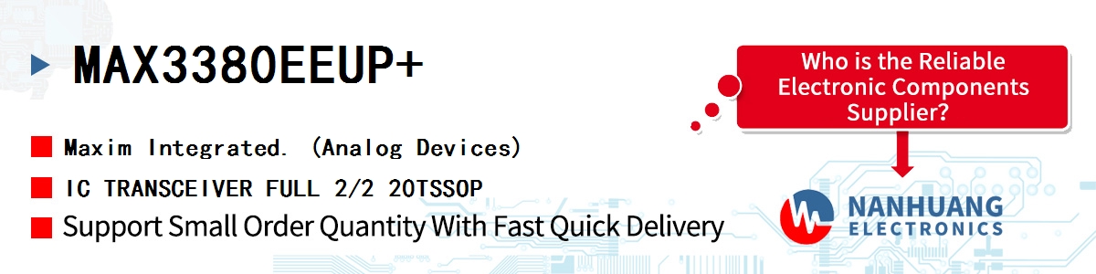 MAX3380EEUP+ Maxim IC TRANSCEIVER FULL 2/2 20TSSOP