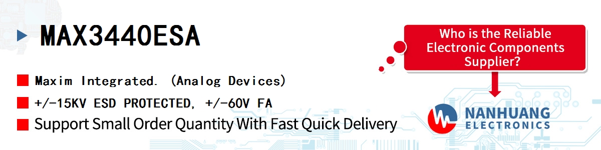 MAX3440ESA Maxim +/-15KV ESD PROTECTED, +/-60V FA